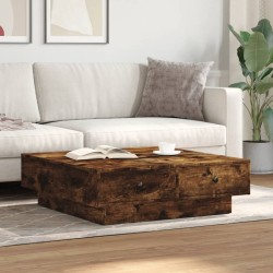 Table basse Chêne fumé 90x90x28 cm Bois d'ingénierie 581835581835