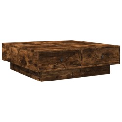 Table basse Chêne fumé 90x90x28 cm Bois d'ingénierie 581835581835