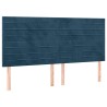 Tête de lit Bleu foncé 200 x 5 x 118/128 cm Velours 581837581837