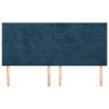 Tête de lit Bleu foncé 200 x 5 x 118/128 cm Velours 581837581837