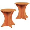 Table basse 2 pcs Brun cire Bois massif en pin 581838581838