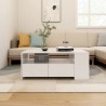 Table basse blanc 102x55x42 cm bois d'ingénierie 581841581841