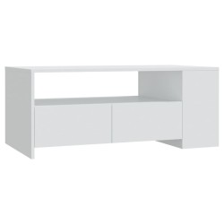 Table basse blanc 102x55x42 cm bois d'ingénierie 581841581841