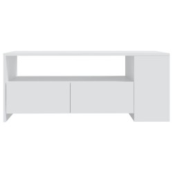 Table basse blanc 102x55x42 cm bois d'ingénierie 581841581841