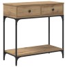 Table console chêne artisanal 75 x 34,5 x 75 cm 581843581843