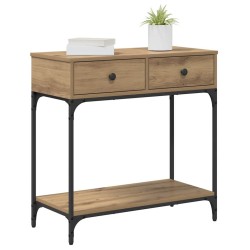 Table console chêne artisanal 75 x 34,5 x 75 cm 581843581843