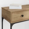 Table console chêne artisanal 75 x 34,5 x 75 cm 581843581843