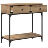 Table console chêne artisanal 75 x 34,5 x 75 cm 581843581843