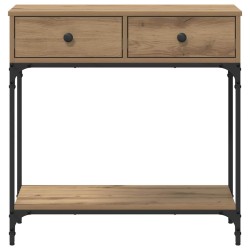 Table console chêne artisanal 75 x 34,5 x 75 cm 581843581843