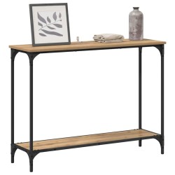 Table console chêne artisanal 101 x 30.5 x 75 cm 581844581844