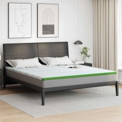 Surmatelas Blanc et vert 180 x 200 cm Tissu Jacquard 581849581849