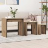Table basse 3 pcs Chêne artisanal 60 x 35 x 56 cm 581850581850