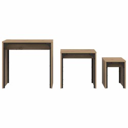 Table basse 3 pcs Chêne artisanal 60 x 35 x 56 cm 581850581850