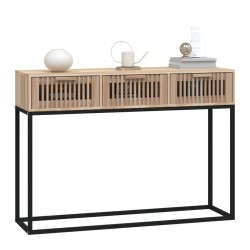 Table console 105x30x75 cm bois d'ingénierie et fer 581851581851
