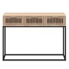 Table console 105x30x75 cm bois d'ingénierie et fer 581851581851
