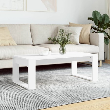 Table basse blanc 102x50x35 cm bois d'ingénierie 581853581853