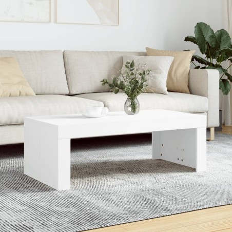 Table basse blanc 102x50x36 cm bois d'ingénierie 581856581856