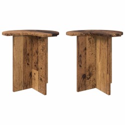 Table d'appoint avec stockage 2 pcs Bois ancien Ø 39 x 38 cm 581857581857