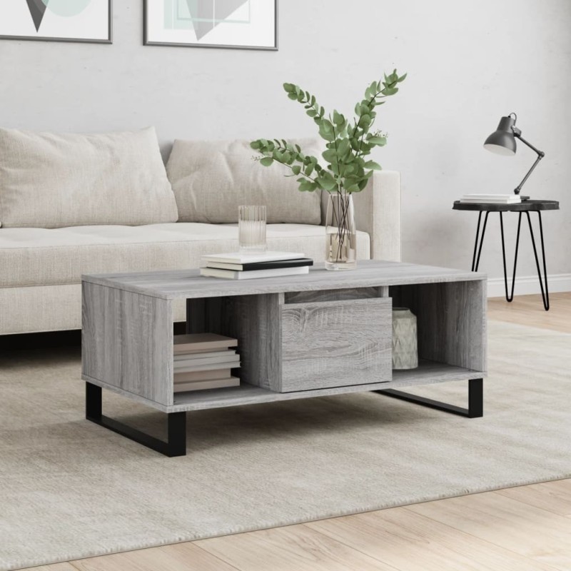 Table basse Sonoma gris 90x50x36,5 cm Bois d'ingénierie 581860581860