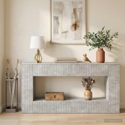 Table console Gris Béton 155 x 29 x 74 cm Bois d’ingénierie 581863581863