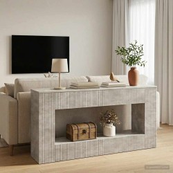 Table console Gris Béton 155 x 29 x 74 cm Bois d’ingénierie 581863581863
