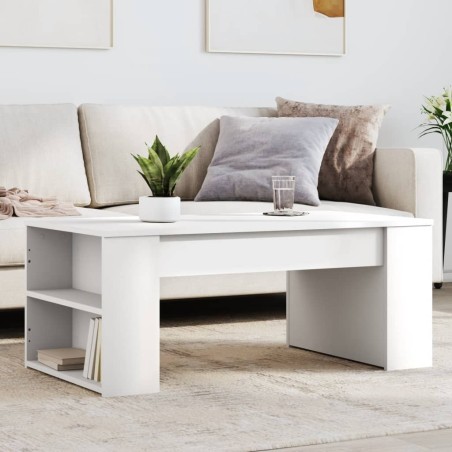 Table basse blanc 102x55x42 cm bois d'ingénierie 581864581864