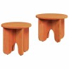 Table basse 2 pcs Brun cire Bois de pin massif 581867581867