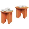 Table basse 2 pcs Brun cire Bois de pin massif 581867581867