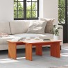 Table basse 2 pcs Brun cire Bois massif en pin 581868581868