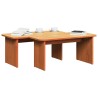 Table basse 2 pcs Brun cire Bois massif en pin 581868581868