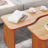 Table basse 2 pcs Brun cire Bois massif en pin 581868581868