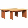 Table basse 2 pcs Brun cire Bois massif en pin 581868581868