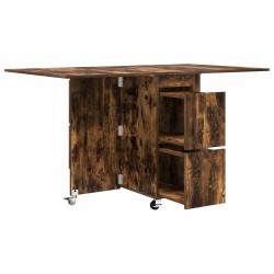 Table à dîner 140 x 80 x 77 cm Bois d'ingénierie Chêne fumé 581871581871