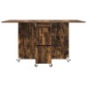 Table à dîner 140 x 80 x 77 cm Bois d'ingénierie Chêne fumé 581871581871