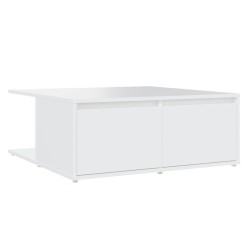 Table basse blanc 80x80x31 cm bois d'ingénierie 581872581872