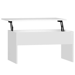 Table basse Blanc 80x50,5x41,5 cm Bois d'ingénierie 581877581877