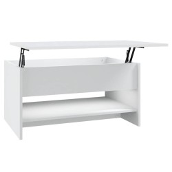 Table basse Blanc 80x50x40 cm Bois d'ingénierie 581878581878