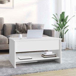 Table basse Blanc 80x50x40 cm Bois d'ingénierie 581878581878