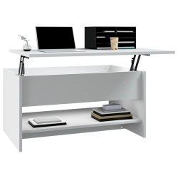Table basse Blanc 80x50x40 cm Bois d'ingénierie 581878581878