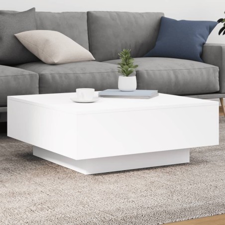 Table basse blanc 80x80x31 cm bois d'ingénierie 581879581879