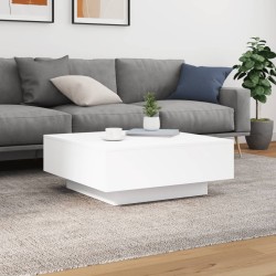 Table basse blanc 80x80x31 cm bois d'ingénierie 581879581879