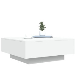 Table basse blanc 80x80x31 cm bois d'ingénierie 581879581879