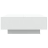 Table basse blanc 80x80x31 cm bois d'ingénierie 581879581879