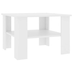 Table basse Blanc 60x60x42 cm Bois d’ingénierie 581881581881