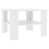 Table basse Blanc 60x60x42 cm Bois d’ingénierie 581881581881