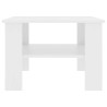 Table basse Blanc 60x60x42 cm Bois d’ingénierie 581881581881
