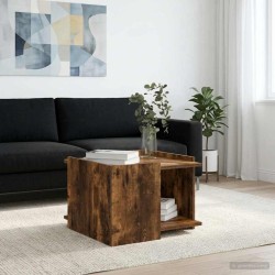 Table basse Chêne fumé 50,5 x 50 x 33 cm Bois d'ingénierie 581882581882