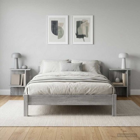 Table basse 2 pcs Sonoma gris 40 x 30 x 49 cm Bois d'ingénierie 581885581885