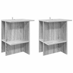 Table basse 2 pcs Sonoma gris 40 x 30 x 49 cm Bois d'ingénierie 581885581885