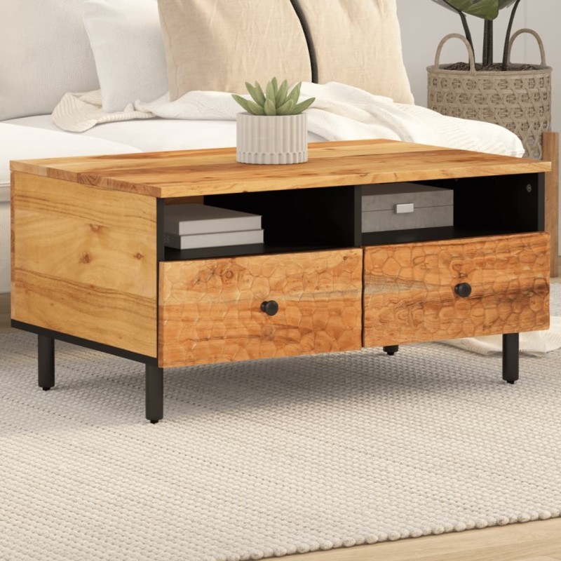 Table basse 80x54x40 cm bois massif d'acacia 581886581886
